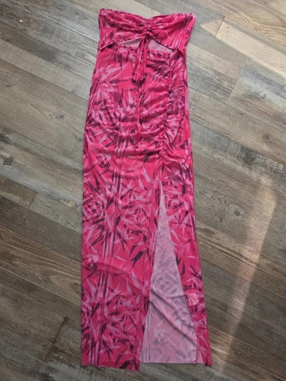 Shein Pink tube top bathing suit cover up, never worn XS beach vacation